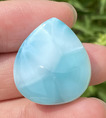 Larimar,AAAA+ Natural Authentic Dominican Larimar Pendant,Green Larimar,Larimar Stone,Healing Stone Jewelry,Larimar Jewelry ET128