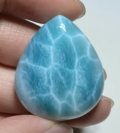 Larimar,AAAA+ Natural Authentic Dominican Larimar Pendant,Green Larimar,Larimar Stone,Healing Stone Jewelry,Larimar Jewelry ET132