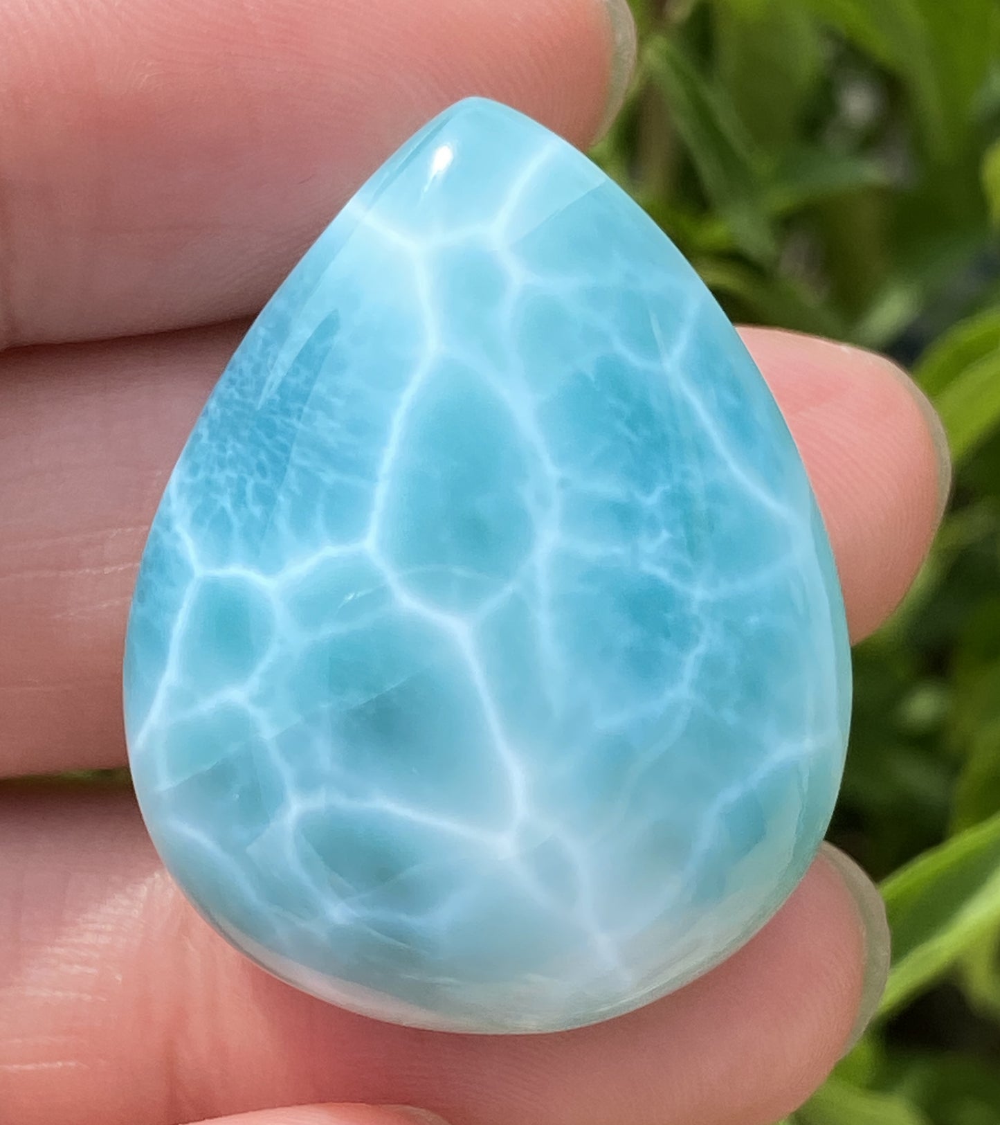 Larimar,AAAA+ Natural Authentic Dominican Larimar Pendant,Green Larimar,Larimar Stone,Healing Stone Jewelry,Larimar Jewelry ET132