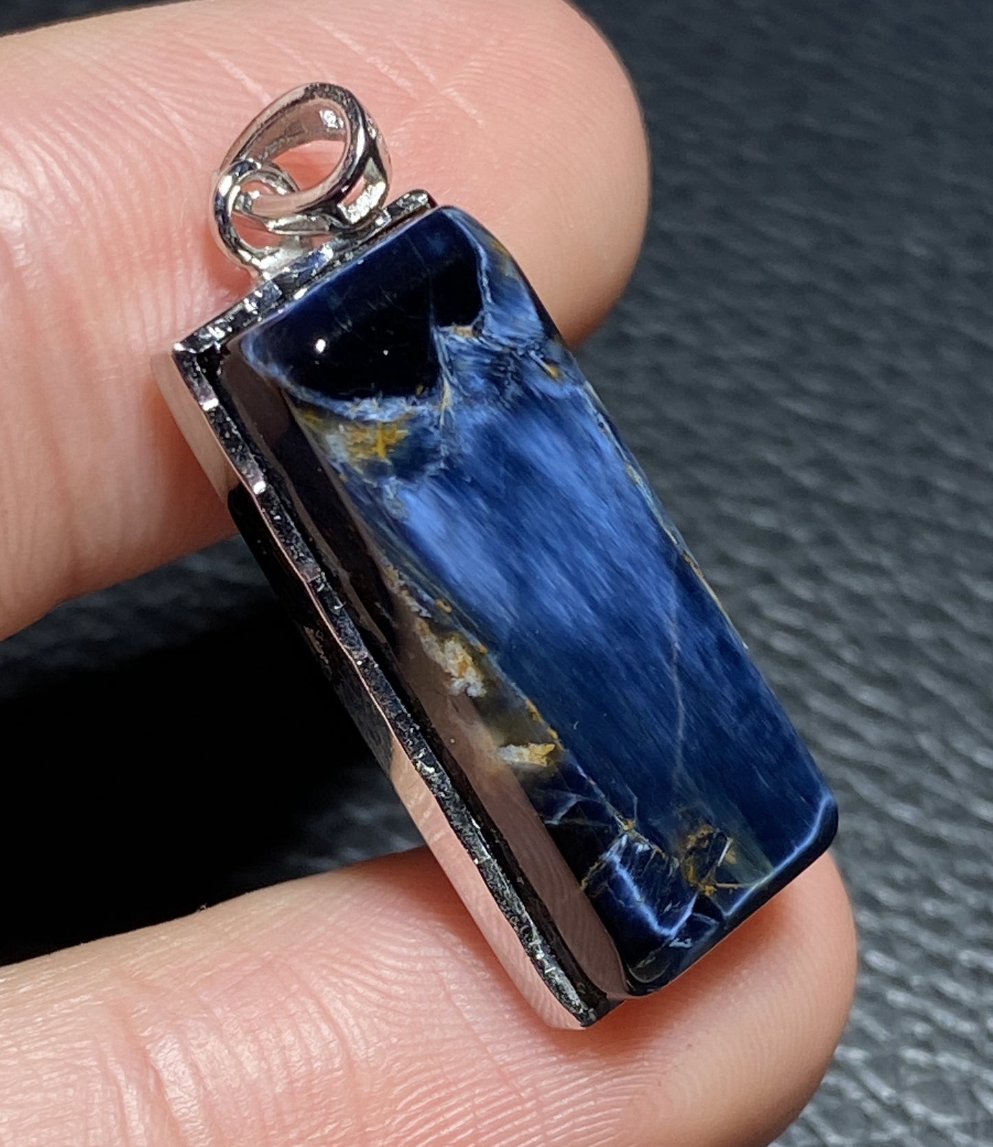 AAAA Natural Namibian Pietersite 925 Silver Pendant, Colored Full Fire Pietersite Pendant, Pietersite Gemstone ET139