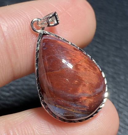 AAAA+ Natural Namibian Pietersite 925 Silver Pendant,Colored Full Fire Pietersite Pendant,Pietersite Gemstone ET144