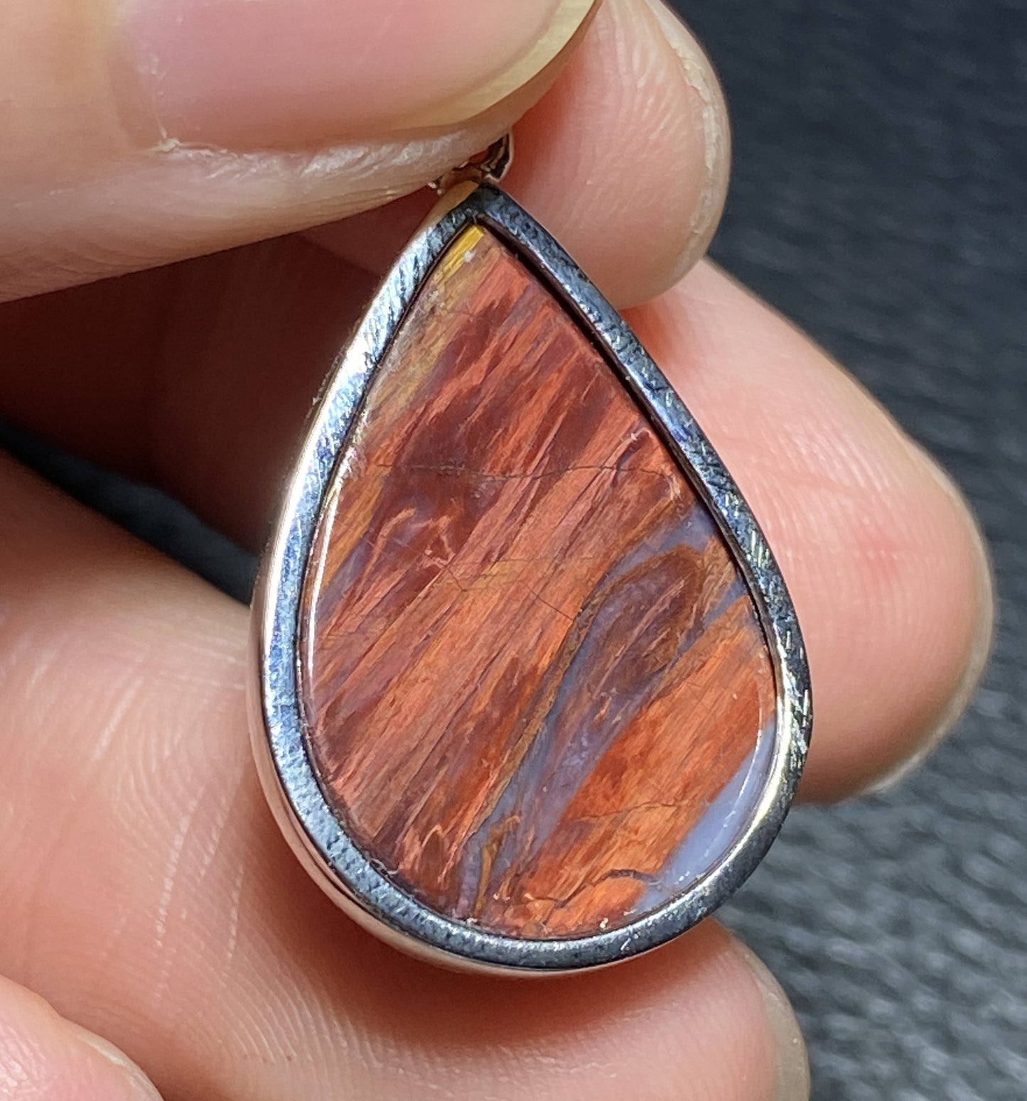 AAAA+ Natural Namibian Pietersite 925 Silver Pendant,Colored Full Fire Pietersite Pendant,Pietersite Gemstone ET144