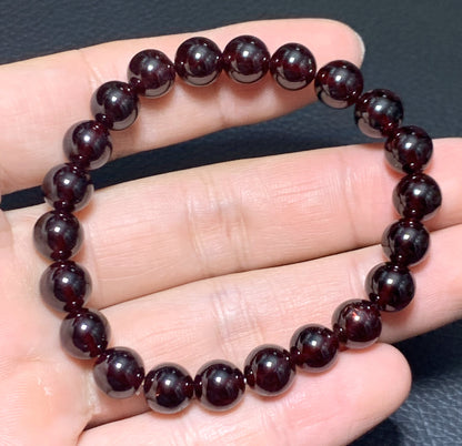 Red Garnet Bracelet,AAAA Natural Authentic Brazil Garnet Bracelet,Gift For Her,Healing Stone Jewelry,Garnet Jewelry ET170