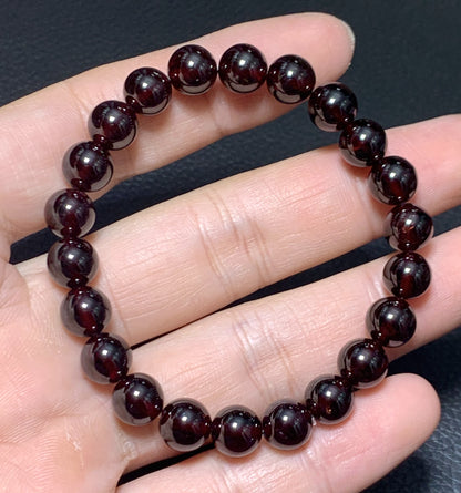 Red Garnet Bracelet,AAAA Natural Authentic Brazil Garnet Bracelet,Gift For Her,Healing Stone Jewelry,Garnet Jewelry ET170