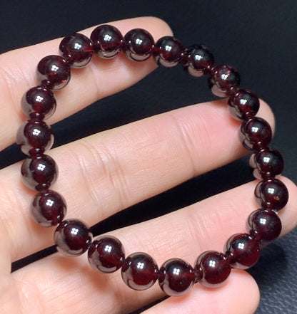 Red Garnet Bracelet,AAAA Natural Authentic Brazil Garnet Bracelet,Gift For Her,Healing Stone Jewelry,Garnet Jewelry ET170