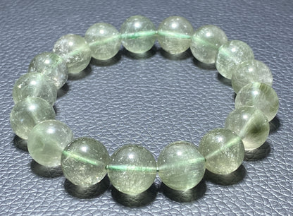 Green Rutilated Quartz Bracelet,Crystal Bracelet,11mm Bracelet,Gemstone Bracelet,Crystal Bracelet,Luck Bracelet ET193