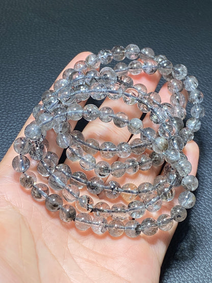 Herkimer Diamond Bracelect,AAA+ Natural Herkimer Diamond Bracelect,8mm herkimer diamond quartz,Crystal Bracelet ET0744