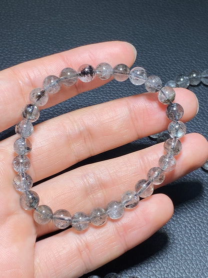 Herkimer Diamond Bracelect,AAA+ Natural Herkimer Diamond Bracelect,8mm herkimer diamond quartz,Crystal Bracelet ET0744