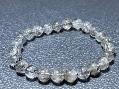 Herkimer Diamond Bracelect,AAA+ Natural Herkimer Diamond Bracelect,8mm herkimer diamond quartz,Crystal Bracelet ET0744