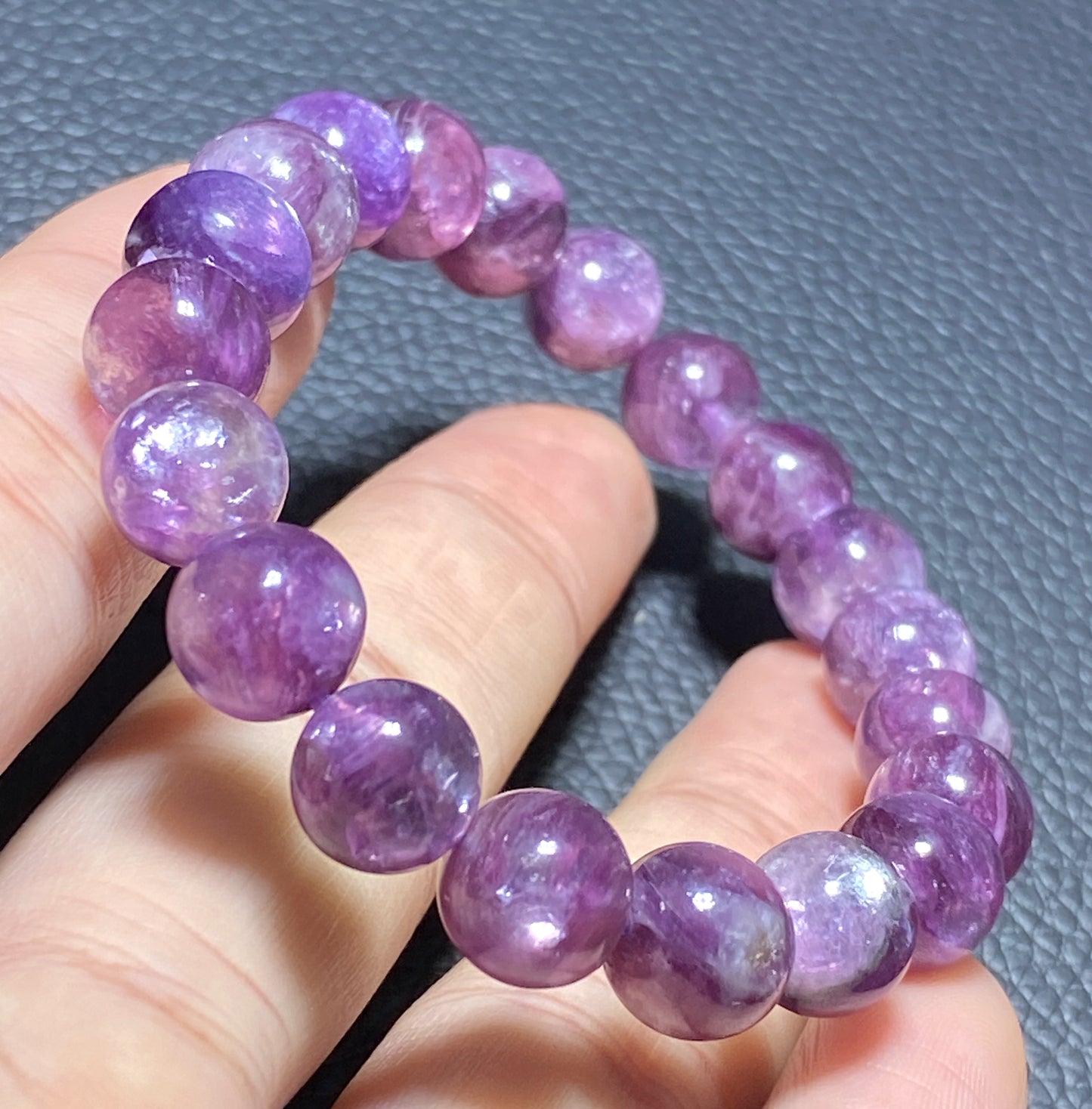 Lepidolite,AAAA+ Natural Purple Lepidolite Bracelet,9mm Ballpoint Bracelet,Best Gift For Her,Crystal Bracelet ET199