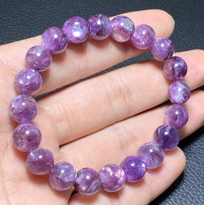 Lepidolite,AAAA+ Natural Purple Lepidolite Bracelet,9mm Ballpoint Bracelet,Best Gift For Her,Crystal Bracelet ET199