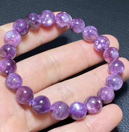 Lepidolite,AAAA+ Natural Purple Lepidolite Bracelet,9mm Ballpoint Bracelet,Best Gift For Her,Crystal Bracelet ET199