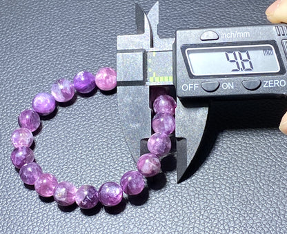 Lepidolite,AAAA+ Natural Purple Lepidolite Bracelet,9mm Ballpoint Bracelet,Best Gift For Her,Crystal Bracelet ET199