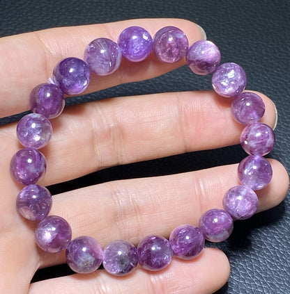 Lepidolite,AAAA+ Natural Purple Lepidolite Bracelet,9mm Ballpoint Bracelet,Best Gift For Her,Crystal Bracelet ET199