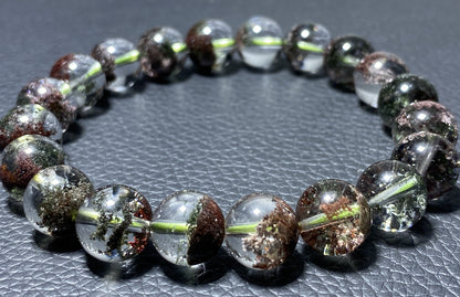 Green Phantom Crystal,AAAA Natural Authentic Zambia Green Phantom Crystal Bracelet,10mm Bracelet,Mens bracelet ET200