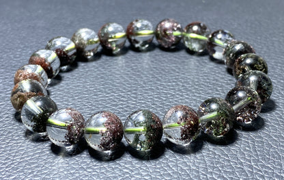 Green Phantom Crystal,AAAA Natural Authentic Zambia Green Phantom Crystal Bracelet,10mm Bracelet,Mens bracelet ET200