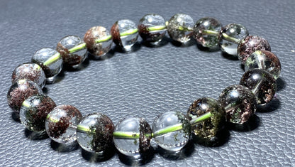 Green Phantom Crystal,AAAA Natural Authentic Zambia Green Phantom Crystal Bracelet,10mm Bracelet,Mens bracelet ET200