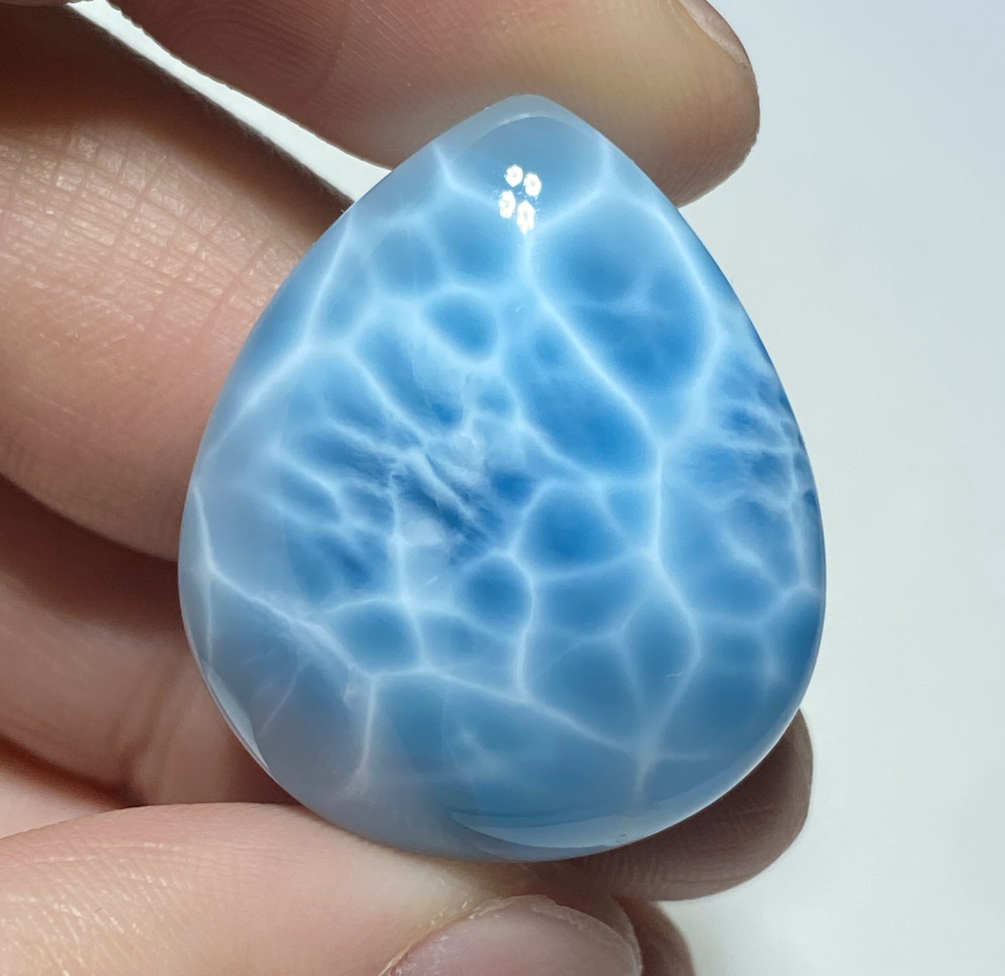 Larimar,AAAA+ Natural Authentic Dominican Larimar Pendant,Larimar Stone,Healing Stone Jewelry,Larimar Jewelry ET202