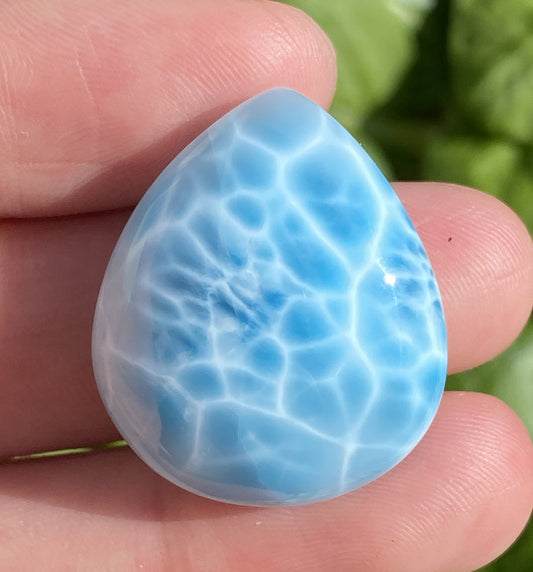 Larimar,AAAA+ Natural Authentic Dominican Larimar Pendant,Larimar Stone,Healing Stone Jewelry,Larimar Jewelry ET202