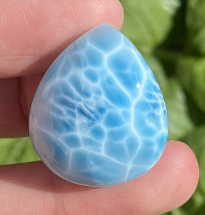 Larimar,AAAA+ Natural Authentic Dominican Larimar Pendant,Larimar Stone,Healing Stone Jewelry,Larimar Jewelry ET202