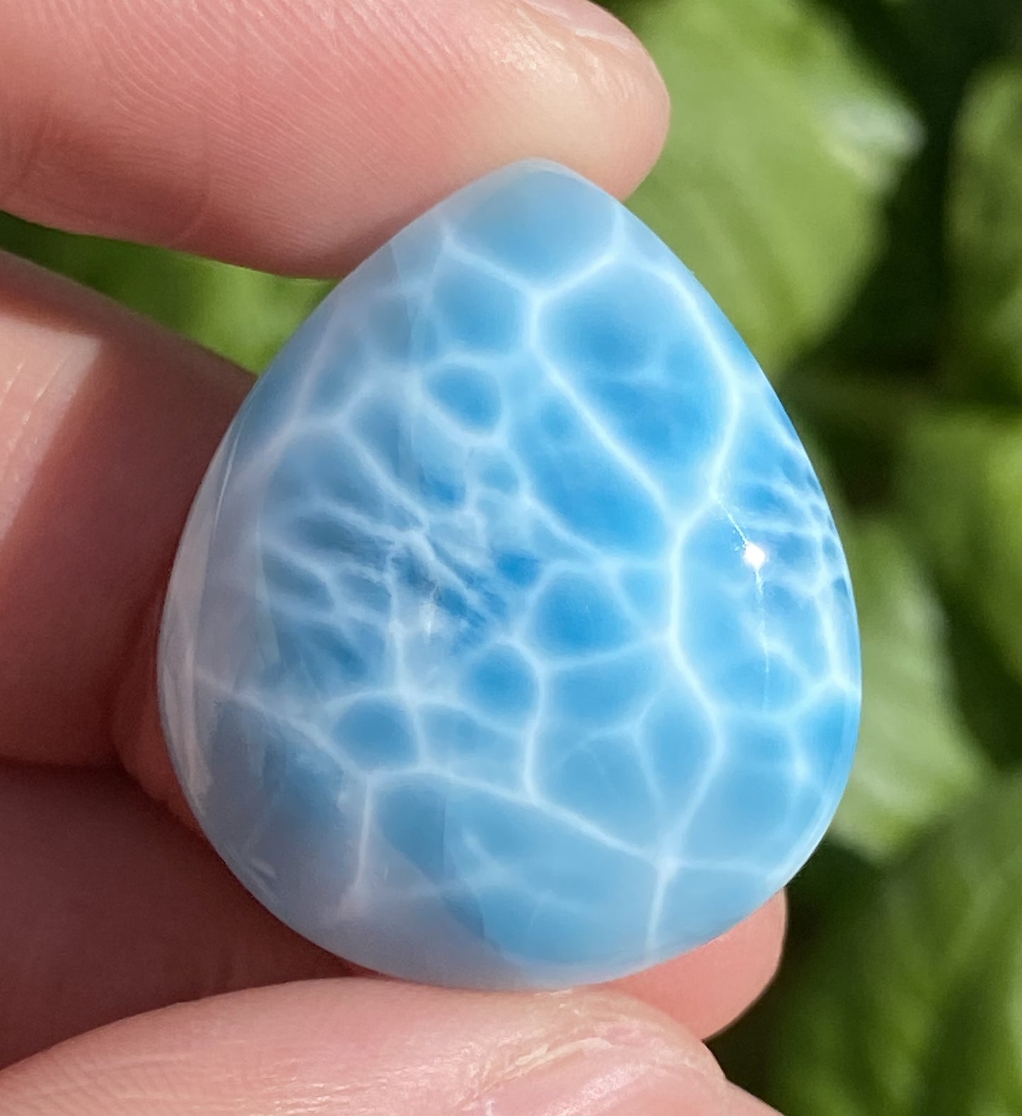 Larimar,AAAA+ Natural Authentic Dominican Larimar Pendant,Larimar Stone,Healing Stone Jewelry,Larimar Jewelry ET202