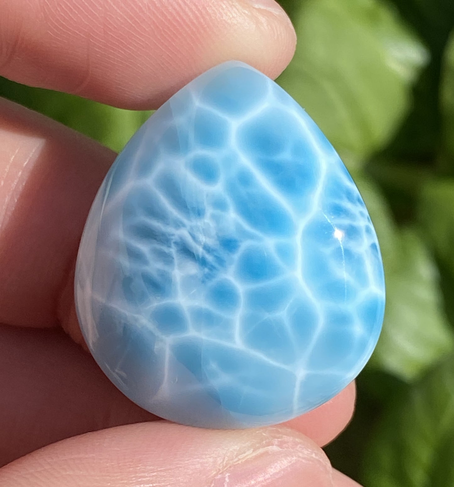 Larimar,AAAA+ Natural Authentic Dominican Larimar Pendant,Larimar Stone,Healing Stone Jewelry,Larimar Jewelry ET202