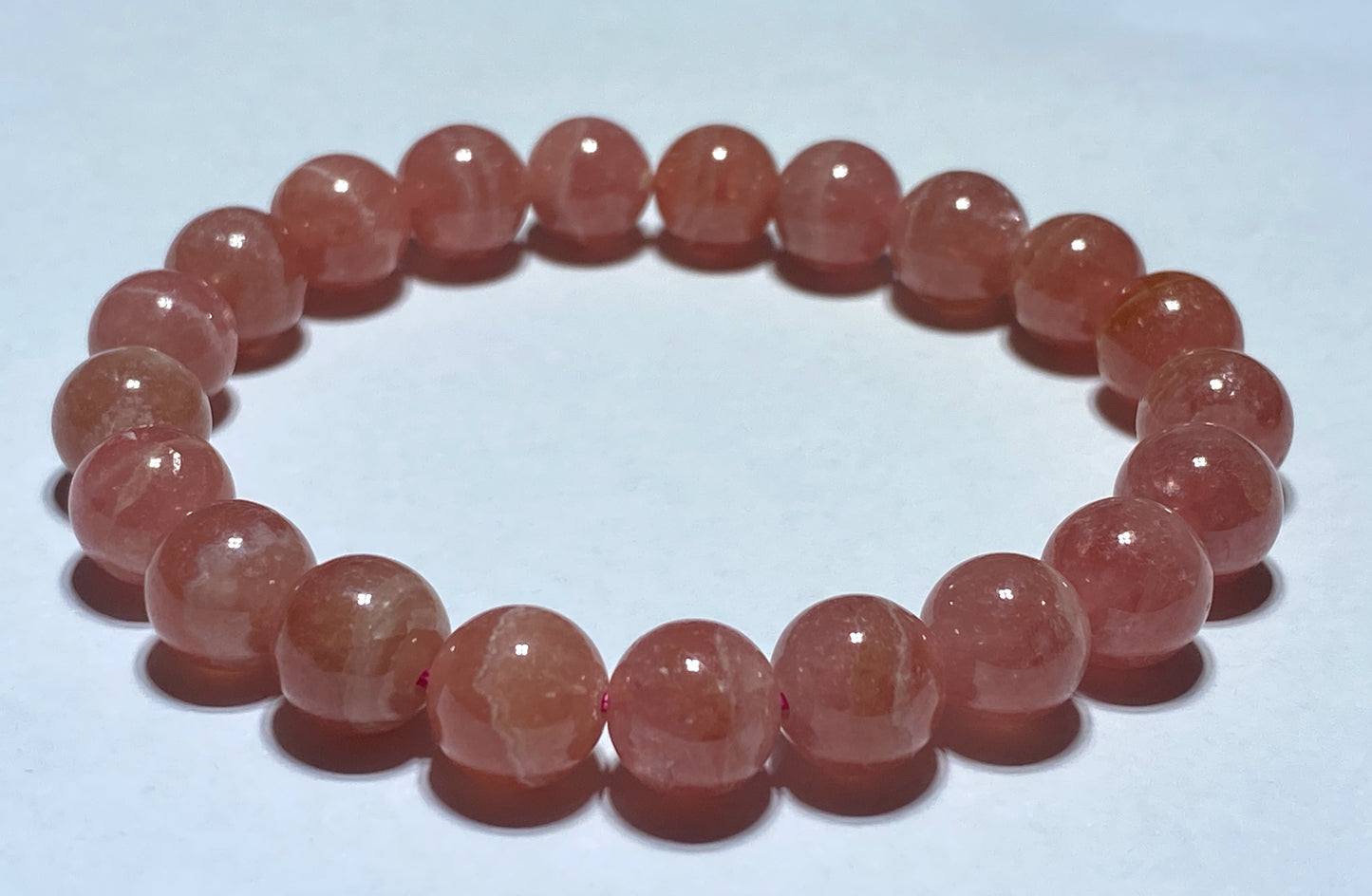 Rhodochrosite Bracelet,AAA++ Natural Authentic Argentina Rhodochrosite Bracelet,Women's Jewelry,Gemstone Bracelet,9mm Bracelt ET214