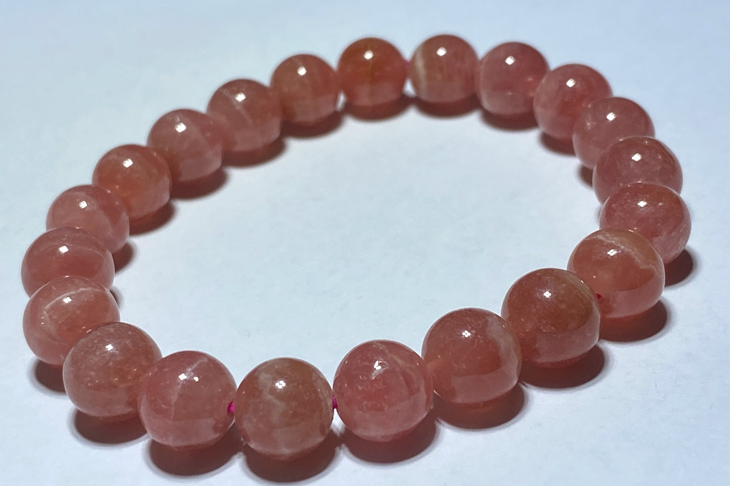 Rhodochrosite Bracelet,AAA++ Natural Authentic Argentina Rhodochrosite Bracelet,Women's Jewelry,Gemstone Bracelet,9mm Bracelt ET214