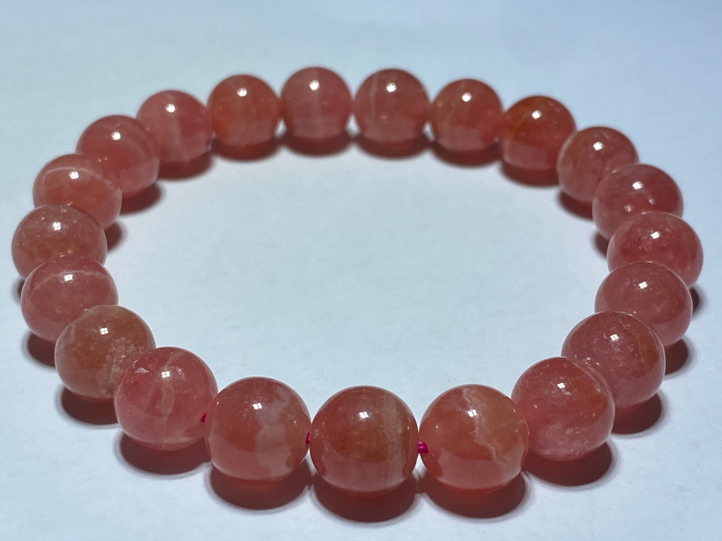 Rhodochrosite Bracelet,AAA++ Natural Authentic Argentina Rhodochrosite Bracelet,Women's Jewelry,Gemstone Bracelet,9mm Bracelt ET214