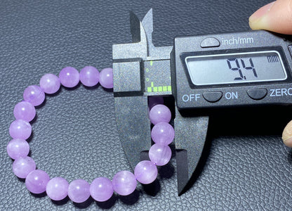 AAAA+ Natural Authentic Kunzite Bracelet,Crystal Bracelet,Handmade Jewelry,Gems Bracelet,9mm Gem Bracelet ET224