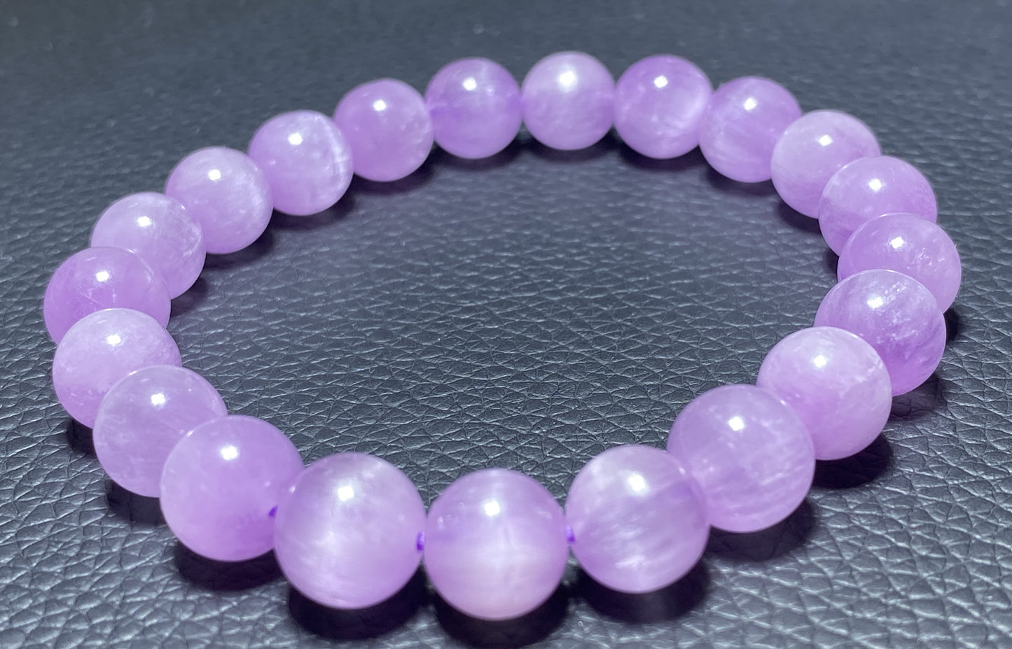 AAAA+ Natural Authentic Kunzite Bracelet,Crystal Bracelet,Handmade Jewelry,Gems Bracelet,9mm Gem Bracelet ET224