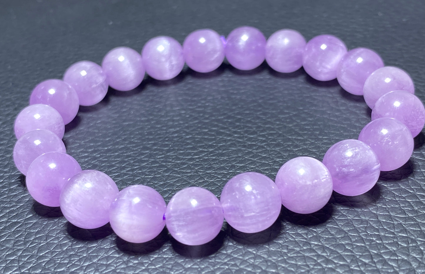 AAAA+ Natural Authentic Kunzite Bracelet,Crystal Bracelet,Handmade Jewelry,Gems Bracelet,9mm Gem Bracelet ET224