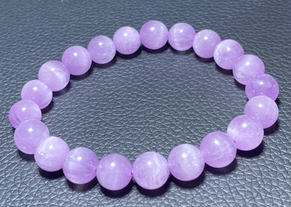 AAAA+ Natural Authentic Kunzite Bracelet,Crystal Bracelet,Handmade Jewelry,Gems Bracelet,9mm Gem Bracelet ET224