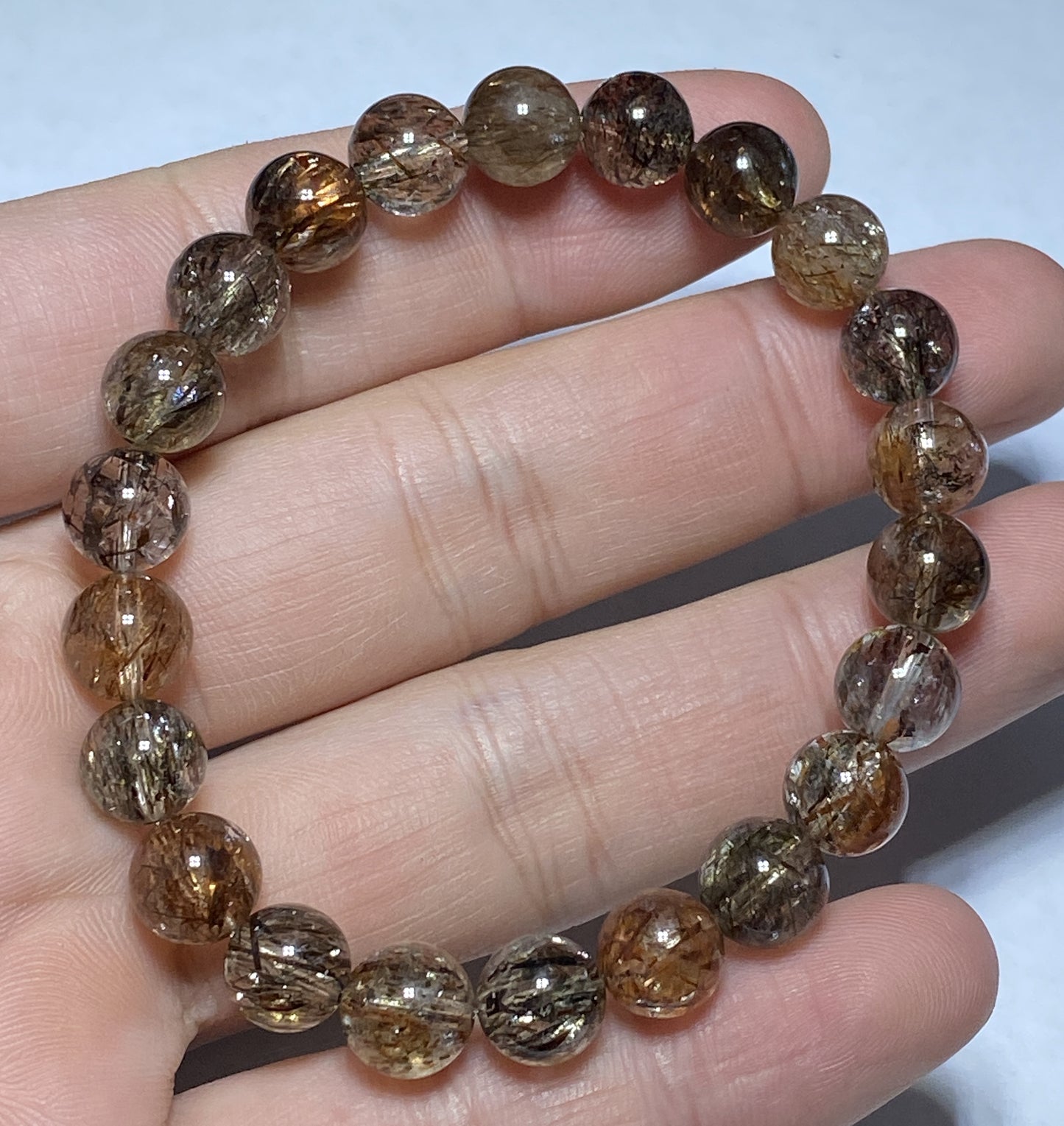 AAAA+ Natural Authentic Black Gold Super Seven Bracelet,Super 7 Bracelet,Healing Stone Jewelry,Bead Bracelet,8mm Bracelet ET230