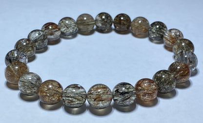 AAAA+ Natural Authentic Black Gold Super Seven Bracelet,Super 7 Bracelet,Healing Stone Jewelry,Bead Bracelet,8mm Bracelet ET230