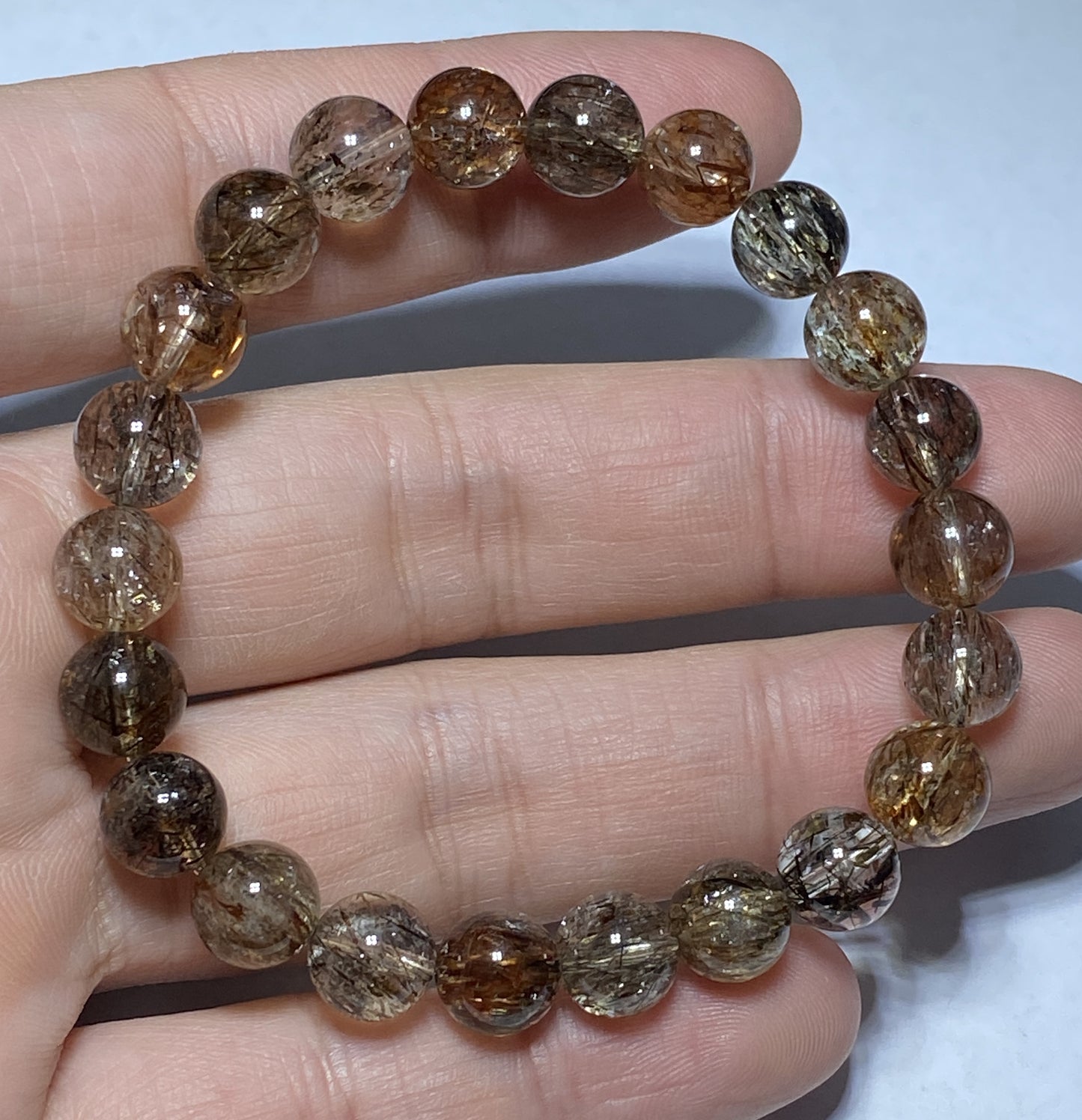 AAAA+ Natural Authentic Black Gold Super Seven Bracelet,Super 7 Bracelet,Healing Stone Jewelry,Bead Bracelet,8mm Bracelet ET230