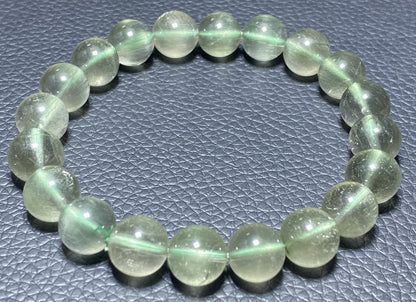 Green Rutilated Quartz Bracelet,Crystal Bracelet,9.6mm Bracelet,Gemstone Bracelet,Crystal Bracelet,Luck Bracelet ET235