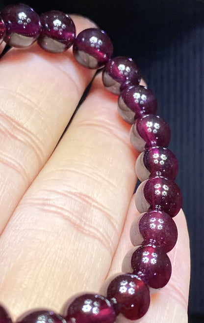 Granatum,Garnet Bracelet,AAAA Natural Authentic Brazil Garnet Bracelet,Gift For Her,Healing Stone Jewelry,Garnet Jewelry ET265