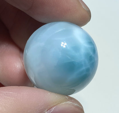 AAA++ Natural Authentic Dominican Larimar,Larimar Stone, Larimar Ball, Large Size Gem Ball,21mm Ball Larimar ET274