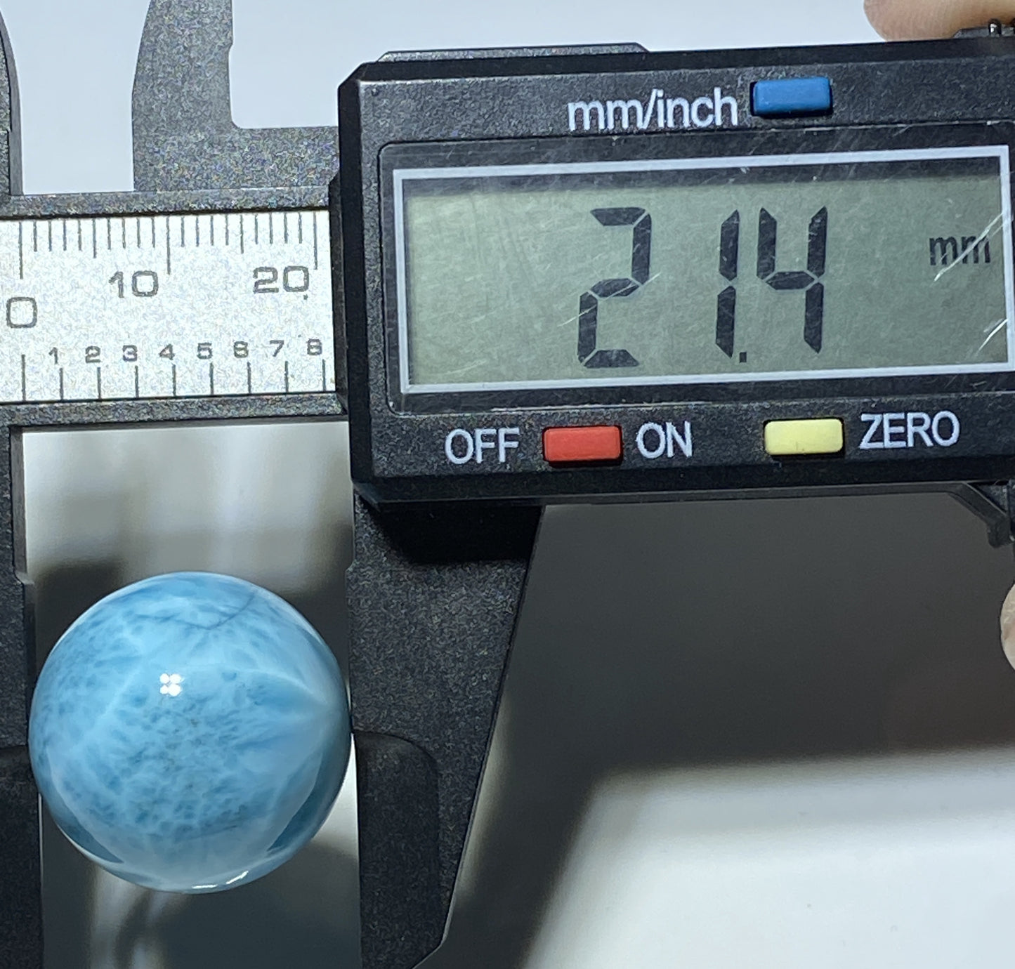 AAA++ Natural Authentic Dominican Larimar,Larimar Stone, Larimar Ball, Large Size Gem Ball,21mm Ball Larimar ET275