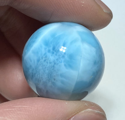 AAA++ Natural Authentic Dominican Larimar,Larimar Stone, Larimar Ball, Large Size Gem Ball,21mm Ball Larimar ET275