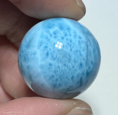 AAA++ Natural Authentic Dominican Larimar,Larimar Stone, Larimar Ball, Large Size Gem Ball,21mm Ball Larimar ET275