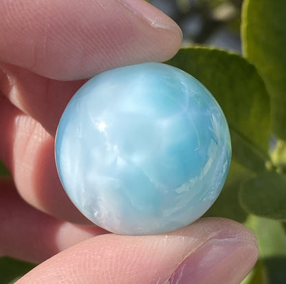 AAA++ Natural Authentic Dominican Dominican Larimar,Larimar Stone, Larimar Ball, Large Size Gem Ball,21mm Ball Larimar ET276