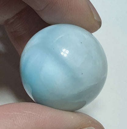 AAA++ Natural Authentic Dominican Dominican Larimar,Larimar Stone, Larimar Ball, Large Size Gem Ball,24mm Ball Larimar ET278