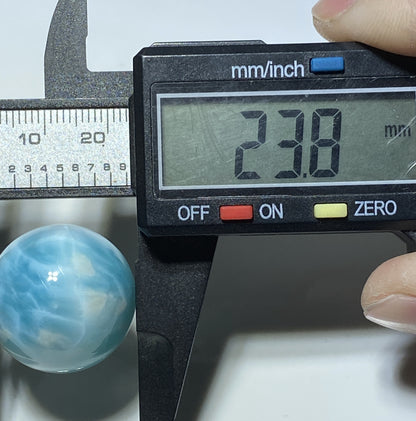 AAA++ Natural Authentic Dominican Dominican Larimar,Larimar Stone, Larimar Ball, Large Size Gem Ball,24mm Ball Larimar ET278