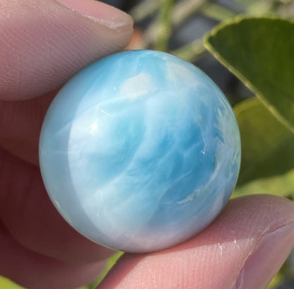 AAA++ Natural Authentic Dominican Dominican Larimar,Larimar Stone, Larimar Ball, Large Size Gem Ball,24mm Ball Larimar ET278