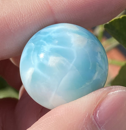 AAA++ Natural Authentic Dominican Dominican Larimar,Larimar Stone, Larimar Ball, Large Size Gem Ball,24mm Ball Larimar ET278