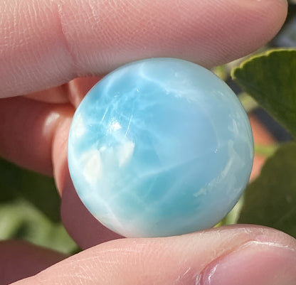 AAA++ Natural Authentic Dominican Dominican Larimar,Larimar Stone, Larimar Ball, Large Size Gem Ball,24mm Ball Larimar ET278