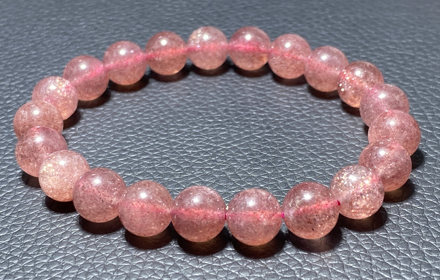 AAAA Natrual Strawberry Quartz Bracelet,9mm Bracelet,Crystal Bracelet,Gemstone Bracelet,Birthday Gift ET281