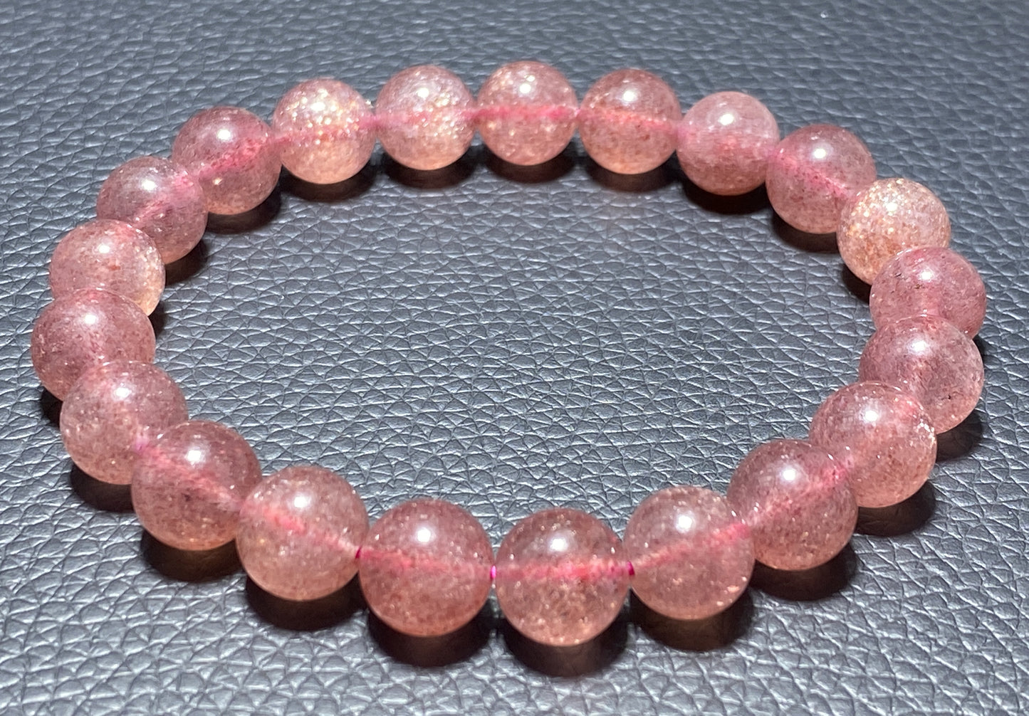 AAAA Natrual Strawberry Quartz Bracelet,9mm Bracelet,Crystal Bracelet,Gemstone Bracelet,Birthday Gift ET281